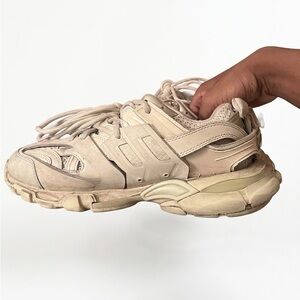 Balenciaga Men's Beige/Tan Triple-S Style Sneakers